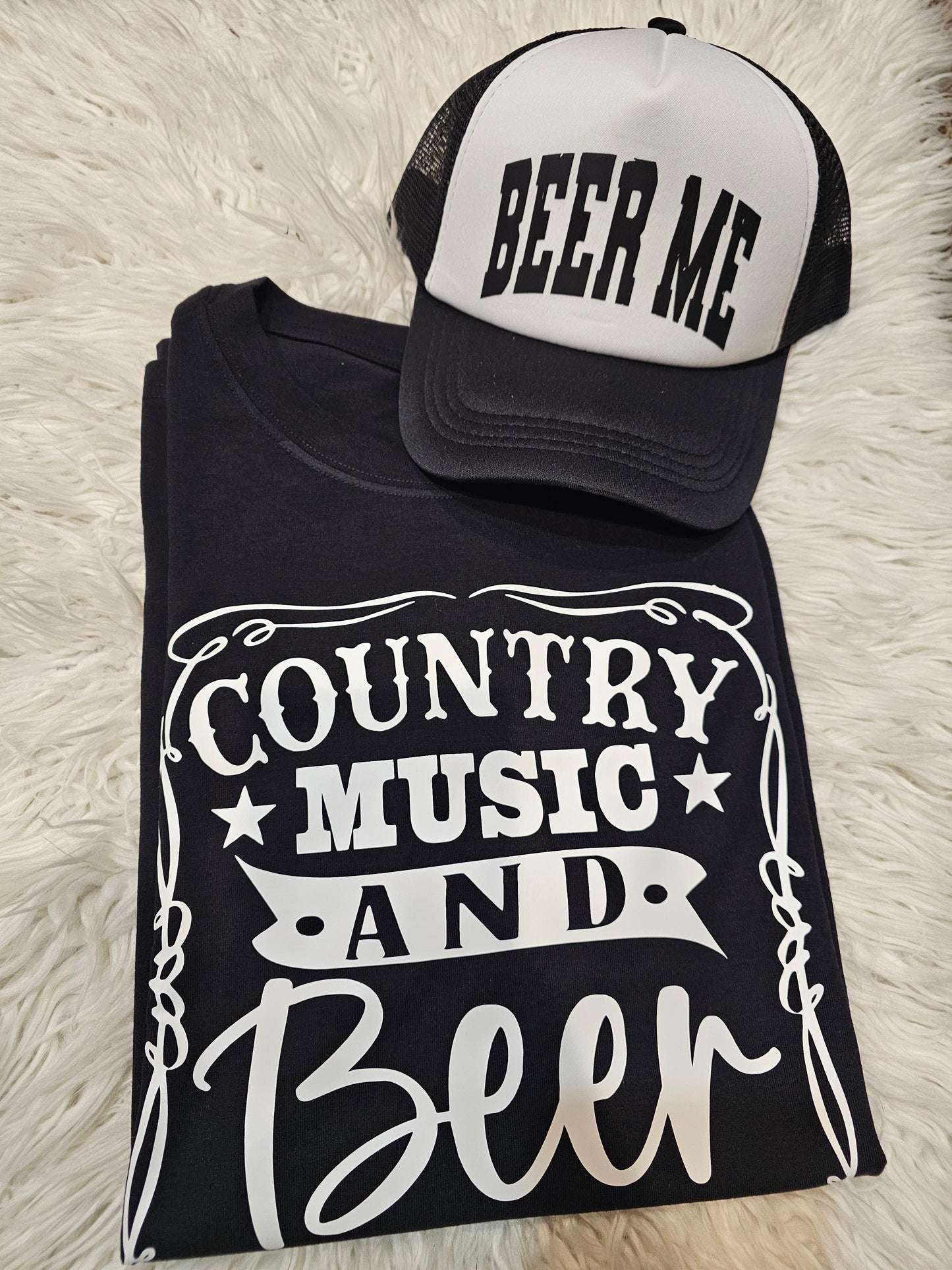 Country music and beer, that's why I'm here