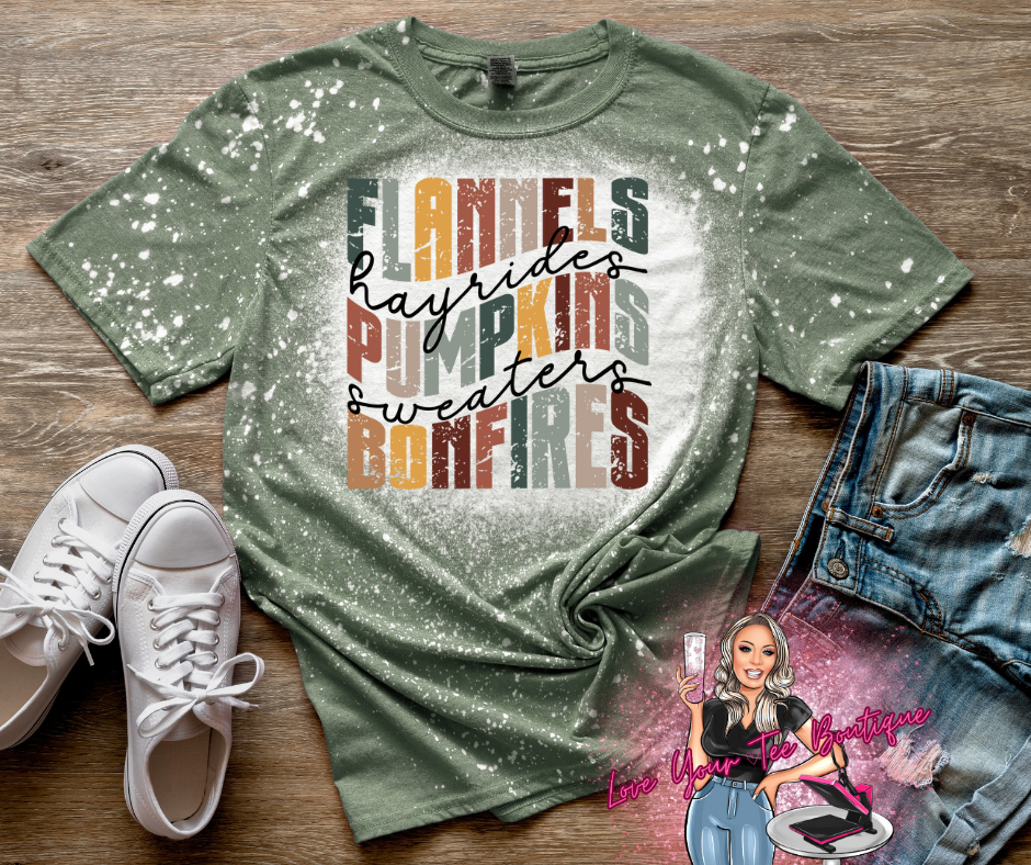 Flannel hayrides pumpkins