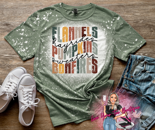 Flannel hayrides pumpkins
